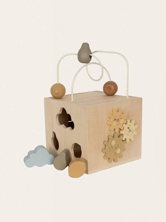Drewniana kostka aktywnościowa Activity Cube