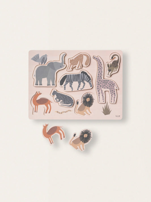 Drewniane puzzle Safari