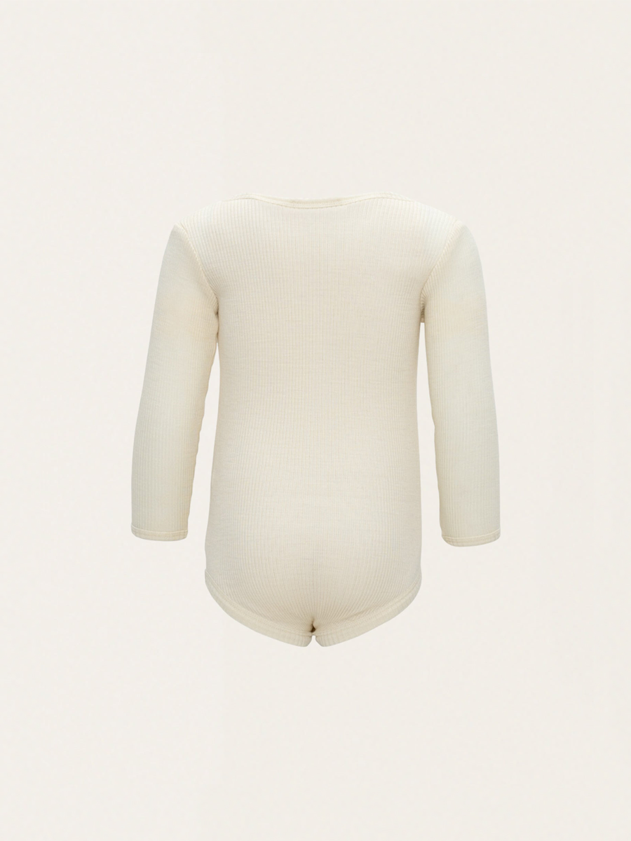 Body z wełny merino Alaska - Off White