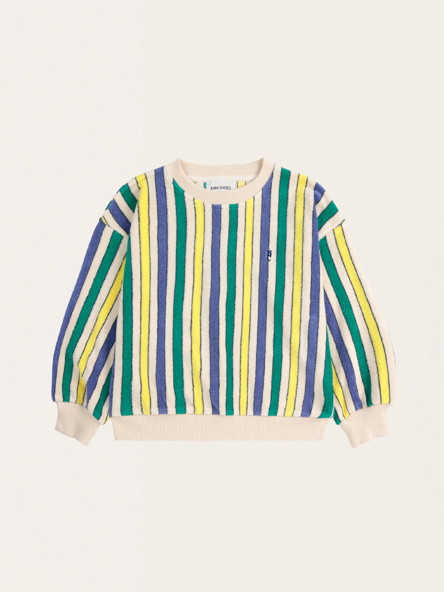 Bawełniana bluza frotte Kids Multicolor Stripes