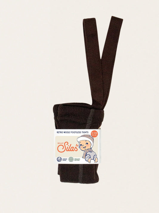 Legginsy na szelkach z mieszanki merino i bawełny