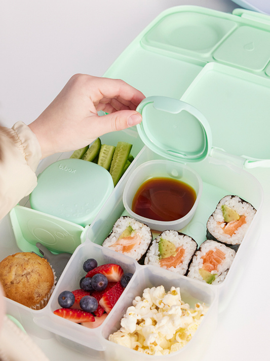 Duży lunchbox z przegródkami i wkładem chłodzącym Spearmint