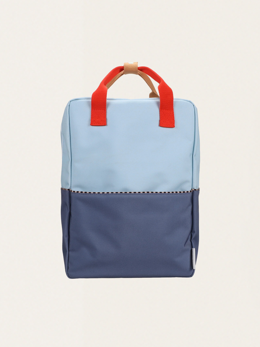 Duży plecak dziecięcy Wonders zissou blue + blue whale