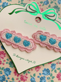 Spinki do włosów Heart Embroidery