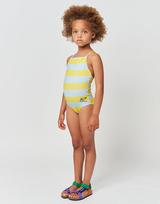 Jednoczęściowy strój kąpielowy Kids - Yellow Stripes