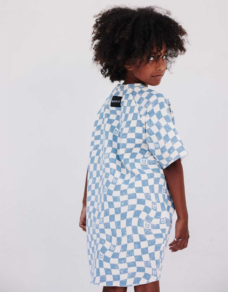 Checkered t shop shirt dress