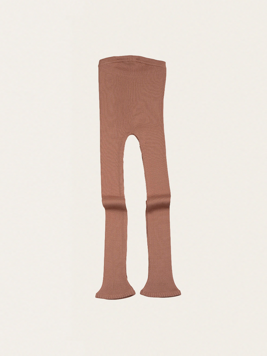 Wygodne legginsy z mieszanki bawełny i jedwabiu Bieber Nougat