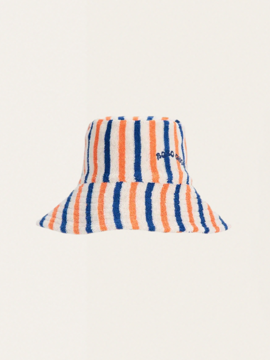 Kapelusz Baby typu bucket z miękkiej frotte B.C. Stripes