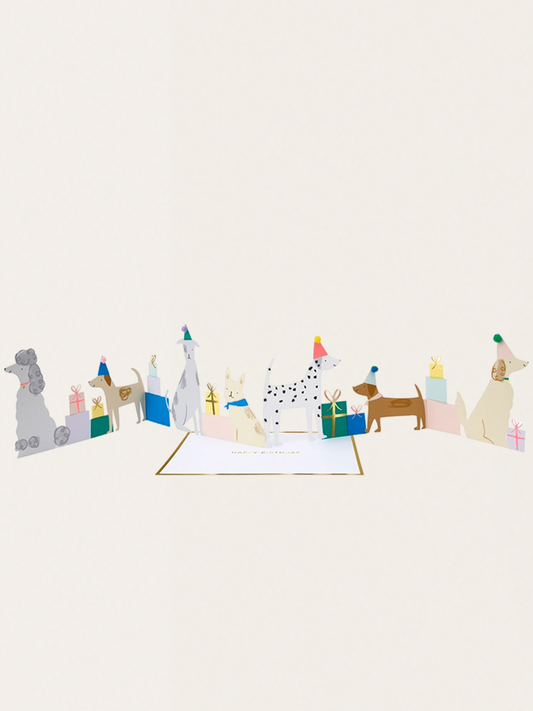 Kartka okolicznościowa 3D - Urodziny - Psia impreza