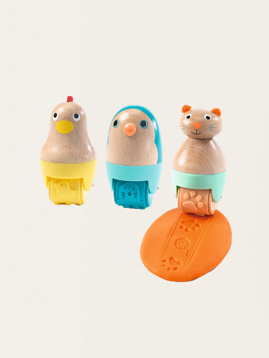 Wałki ze wzorkami do mas plastycznych 3 szt.