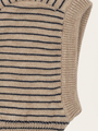 Kominiarka z wełny merino Louli Balaclava STRIPE BLUIE