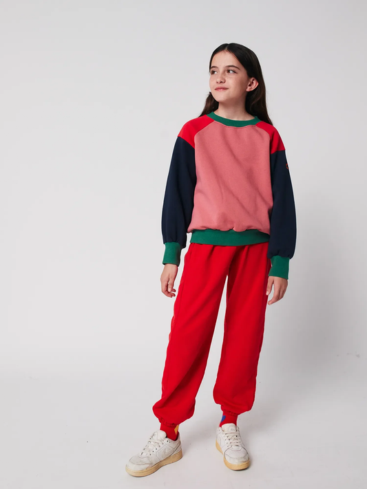 Bawełniana bluza Kids color block Tic Tac Toe