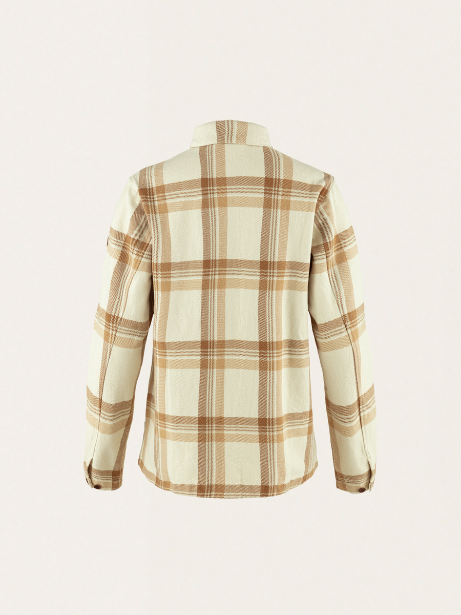 Koszula flanelowa oversize Singi Chalk white - Dune beige