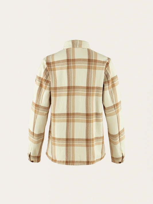 Koszula flanelowa oversize Singi Chalk white - Dune beige