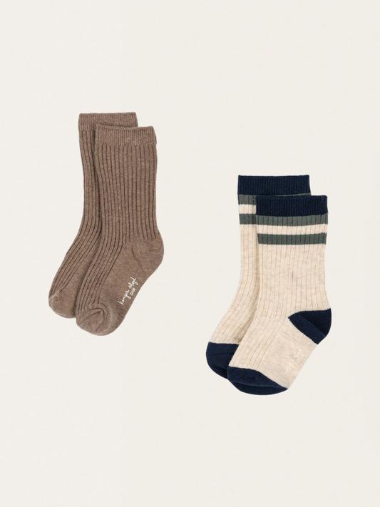 Prążkowane skarpetki 2-pak Navy Stripe