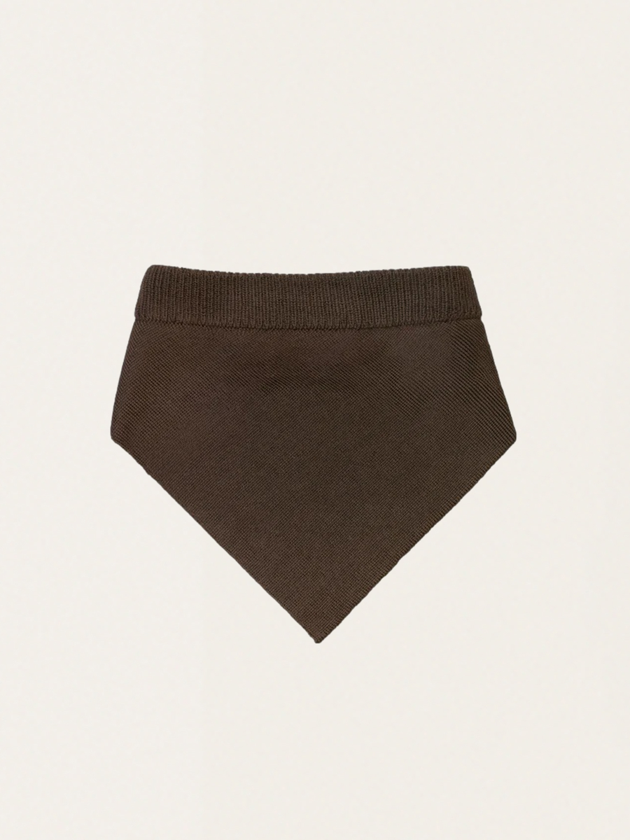 Chustka / bandanka z wełny merino Chocolate Brown