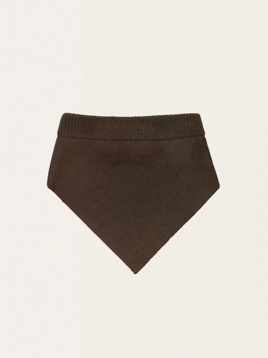 Chustka / bandanka z wełny merino Chocolate Brown