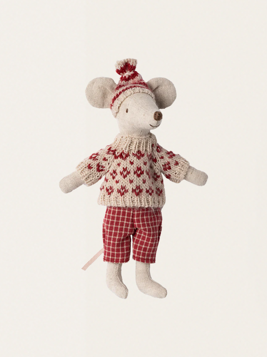 Myszka narciarka Winter Mouse with ski set Mom