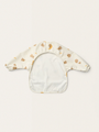 Wodoodporny śliniak z długim rękawem Merle Elephant / Creme de la creme