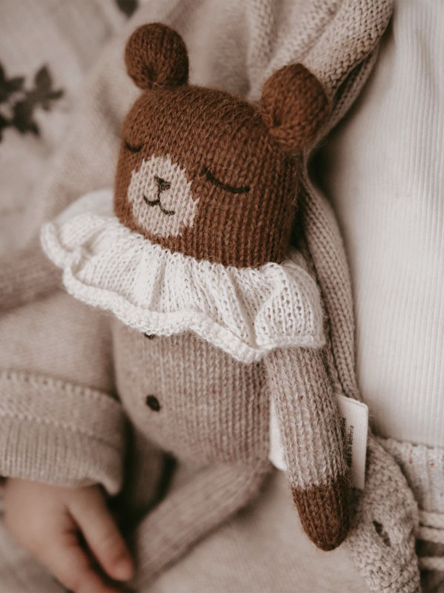 Ekologiczna przytulanka z alpaki miś Oat pyjamas