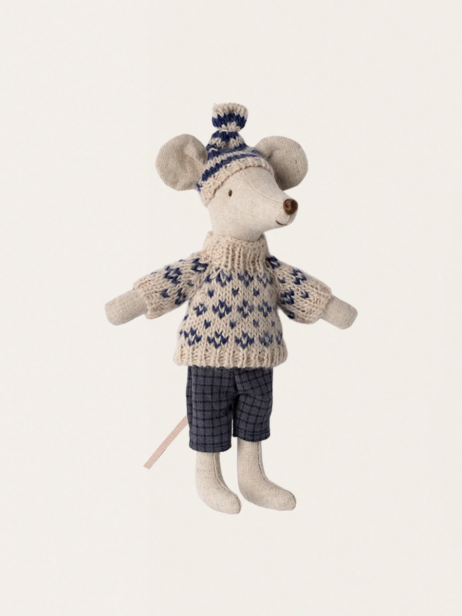 Myszka narciarka Winter Mouse with ski set Dad