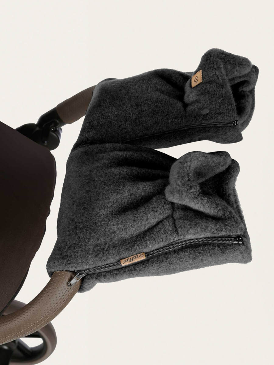 Dwuczęściowe mufki do wózka z ciepłej wełny premium Sierra