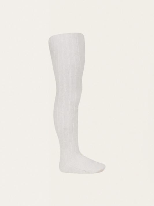 Prążkowane rajstopy z wełną merino