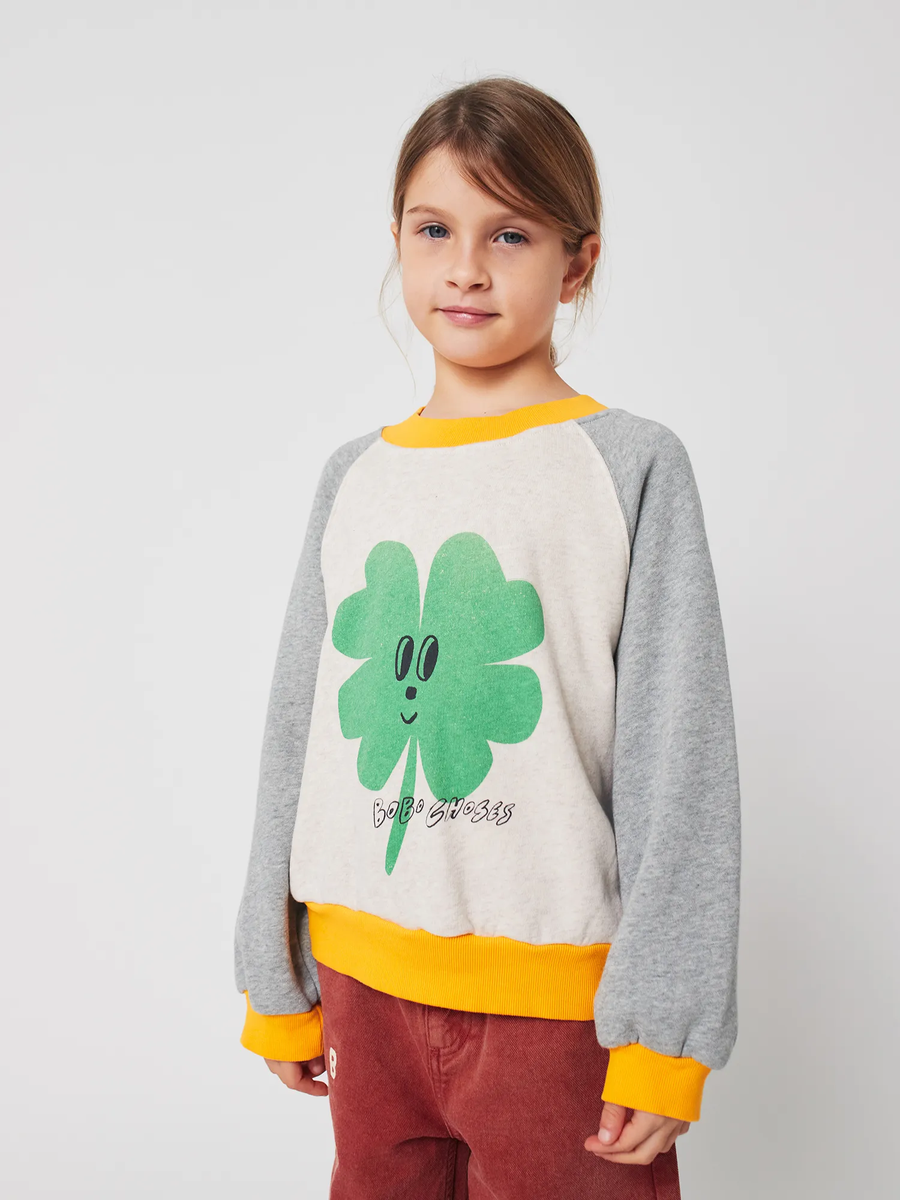 Bawełniana bluza z raglanowym rękawem Kids Lucky Clover
