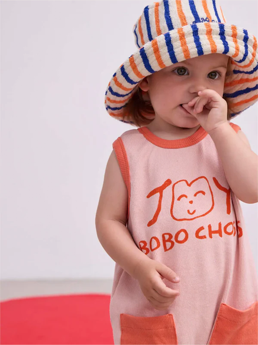 Kapelusz Baby typu bucket z miękkiej frotte B.C. Stripes