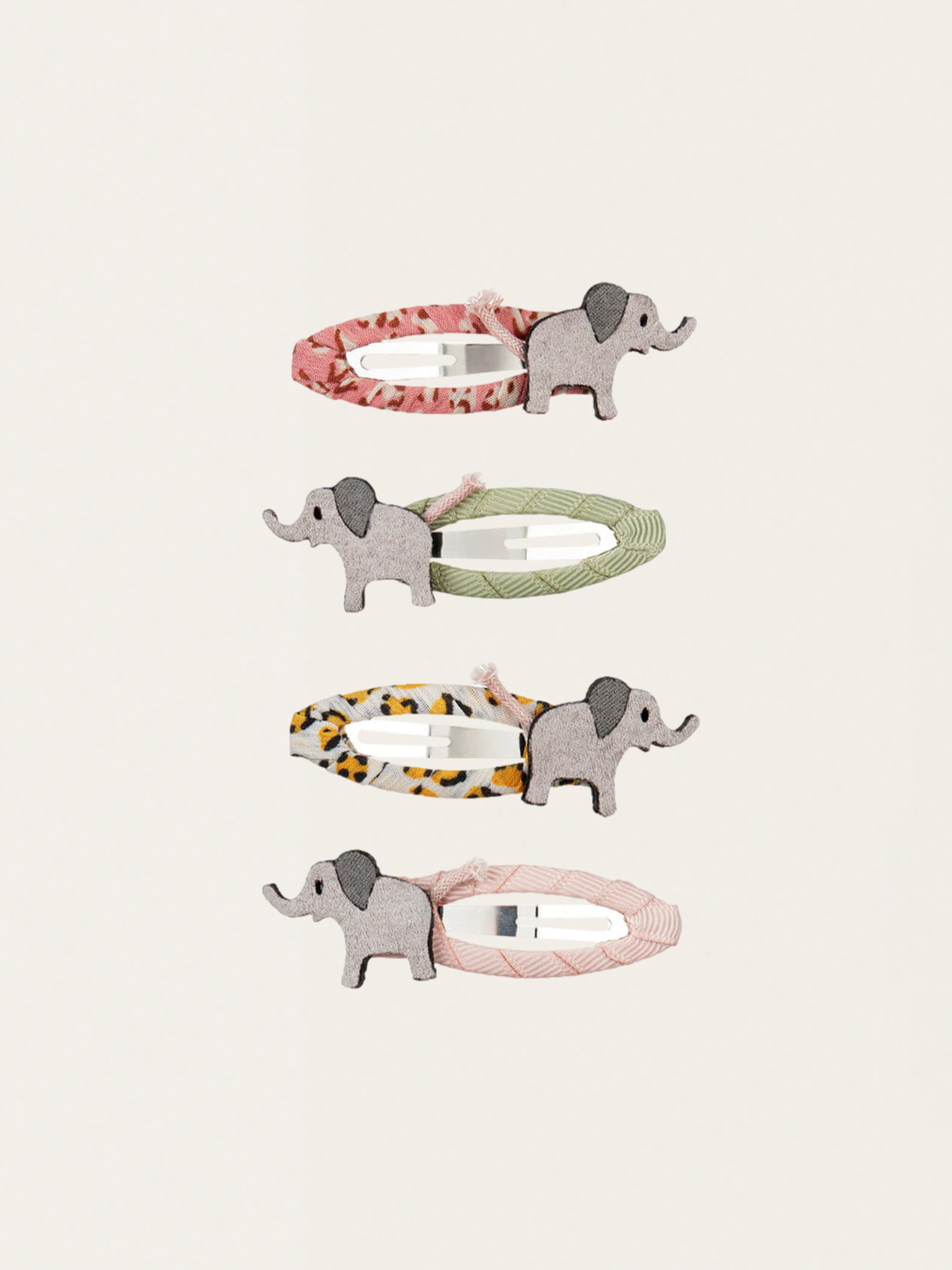 Elephant hair clips 4 pcs. – Kokosek