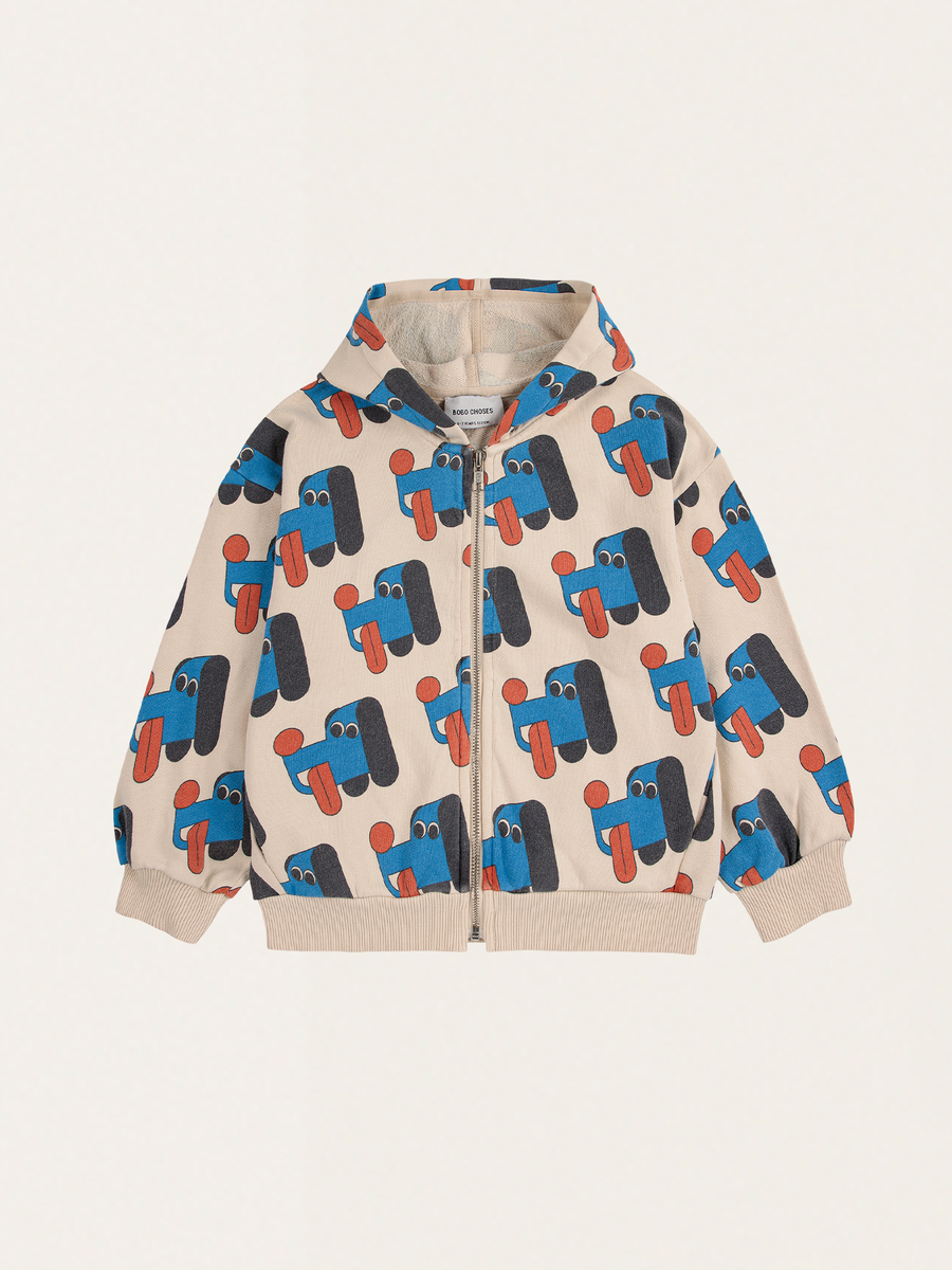Bawełniana bluza rozpinana Kids Doggy Mate all over