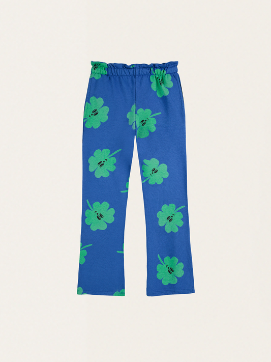Rozszerzane spodnie joggersy Kids Lucky Clover all over