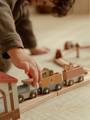 Drewniana kolejka z miasteczkiem - 114 elementów