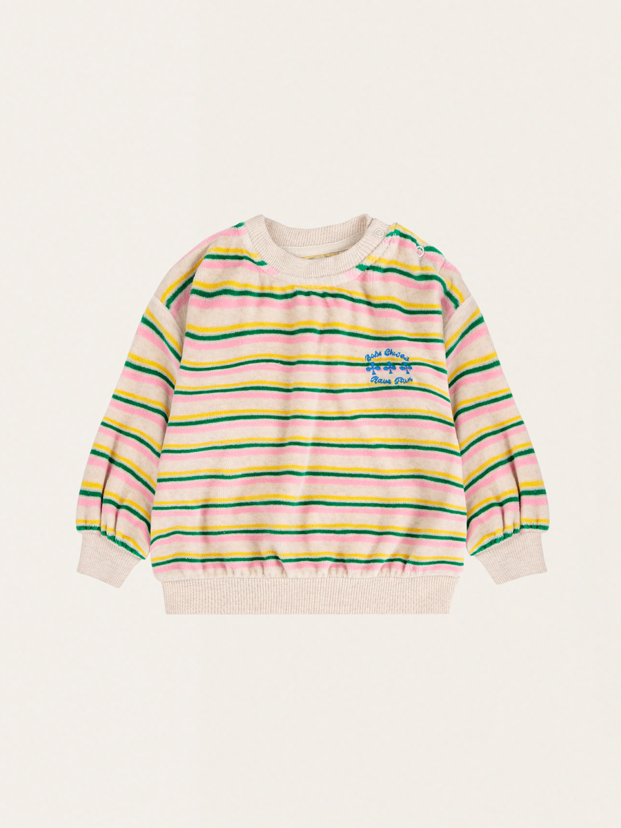 Baby Have Fun Striped Soft Terry Cloth Sweatshirt