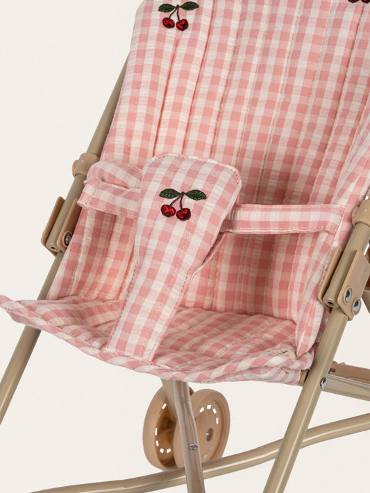 Spacerówka dla lalek Doll Stroller Powder Pink Check