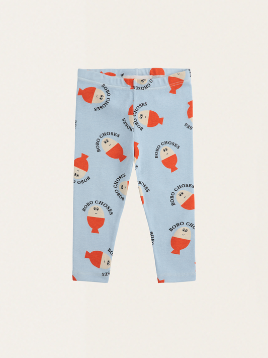 Bawełniane legginsy Baby Morning Egg all over