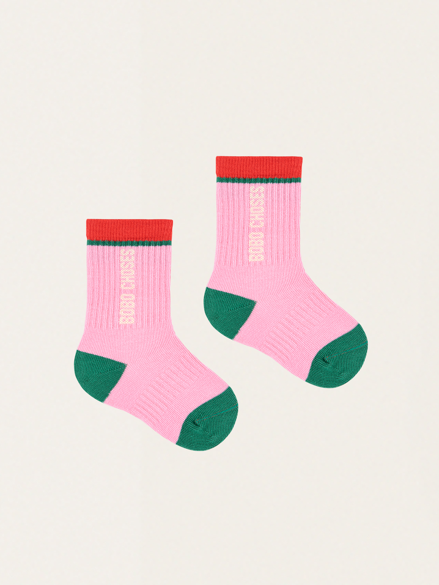 Skarpetki długie Baby Bobo Choses Color Block Pink