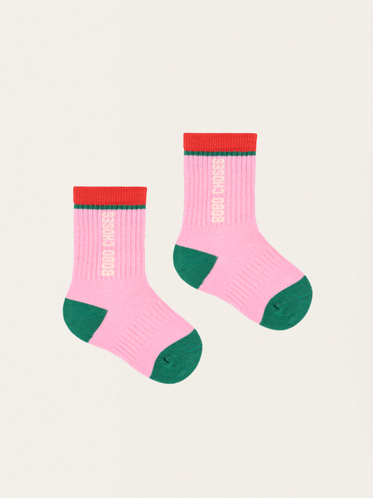 Skarpetki długie Baby Bobo Choses Color Block Pink