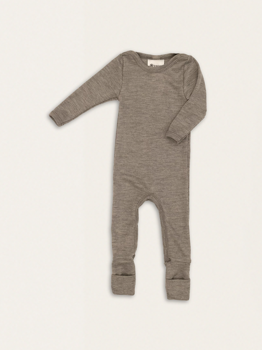 Śpioszki z wełny merino i jedwabiu Walnut