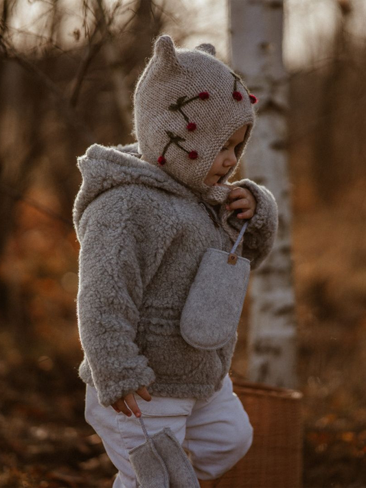 Rękawiczki na sznurku z wełny premium Sierra