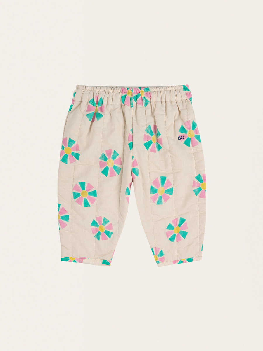 Bawełniane pikowane spodnie Baby Kaleidoscope all over
