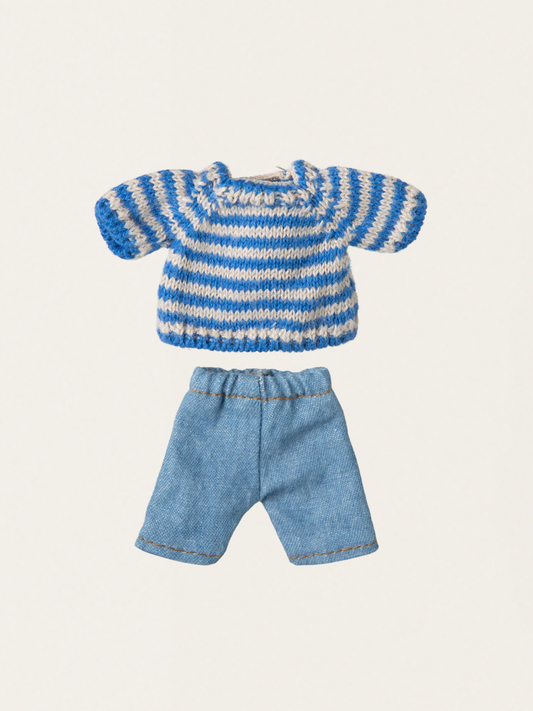 Ubranko dla myszki Maileg Big Brother Knitted sweater and pants