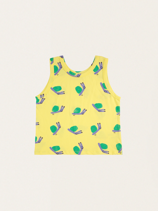 Bawełniany tank top Kids Funny Snail all over