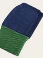 Bezszwowa kominiarka z włoskiej wełny merino Blue / Grass