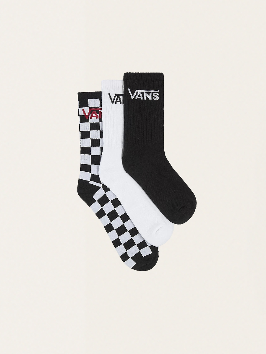 Skarpetki Classic Vans Crew 3 szt. Black / White