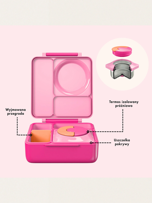Lunchbox z przegródkami i termosem OmieBox