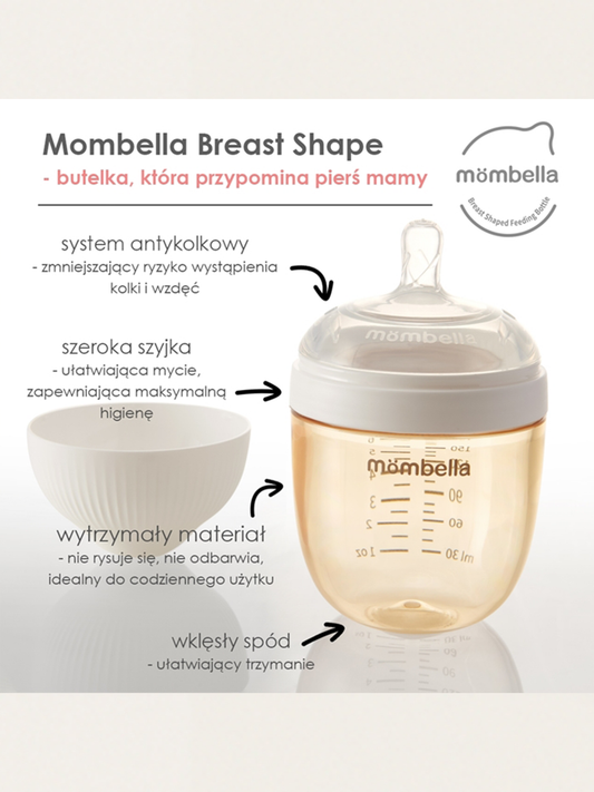 Butelka antykolkowa Breast Shape 210 ml Ivory