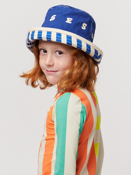 Dwustronny kapelusz przeciwsłoneczny Kids - Multicolor Stripes