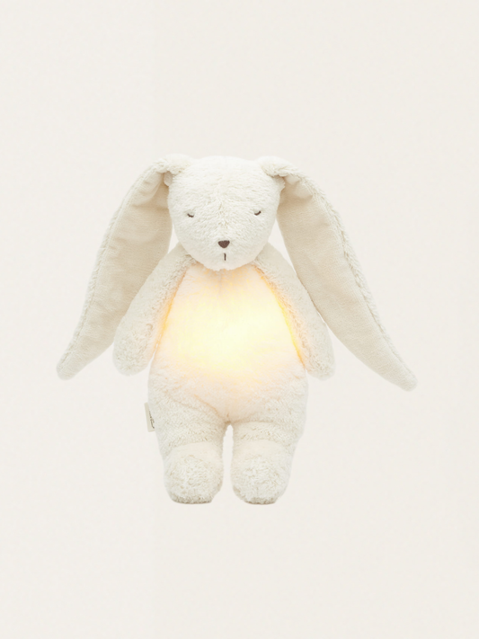 Szumiący króliczek Moonie Organic 2.0 z lampką nocną