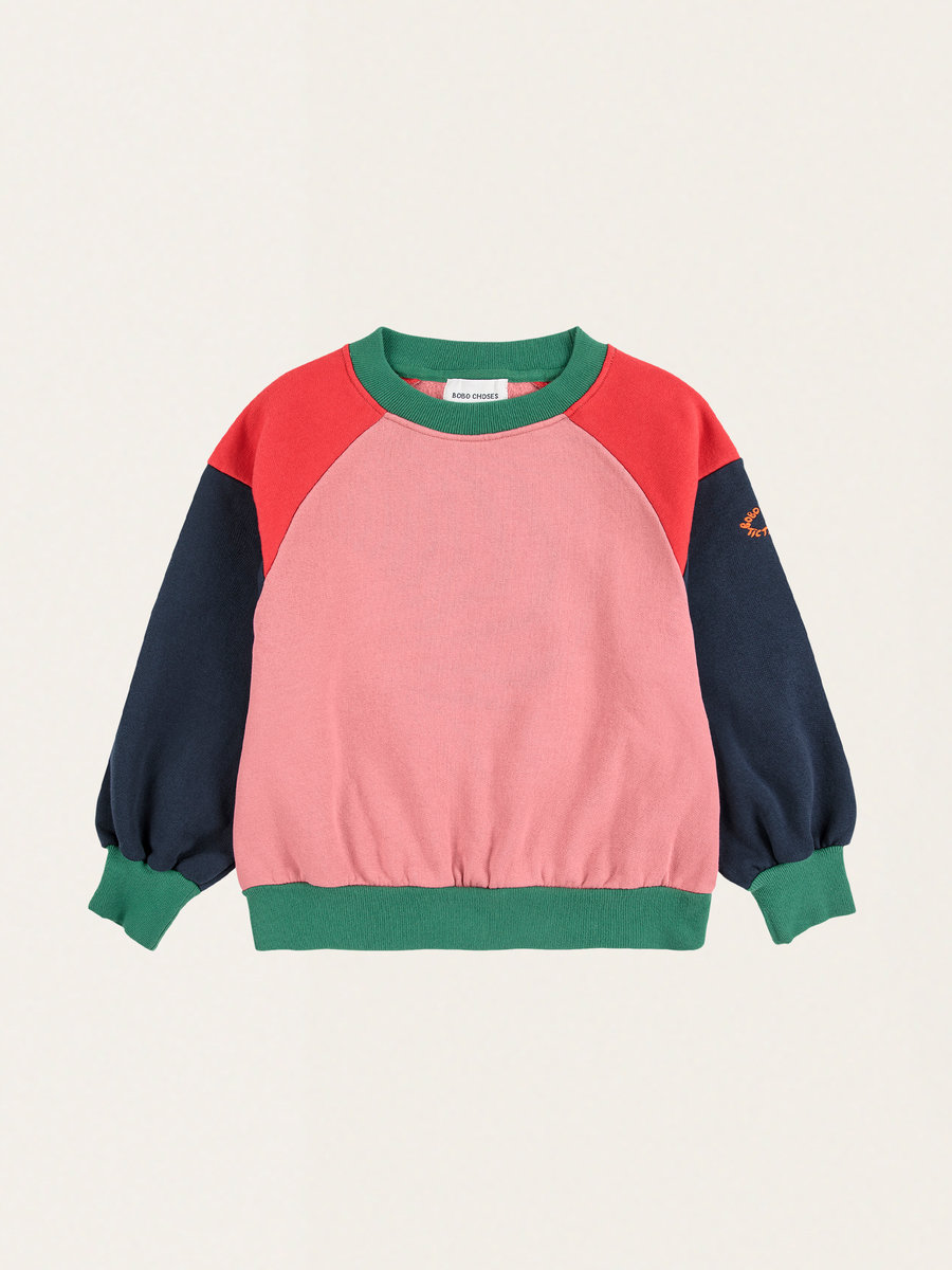 Bawełniana bluza Kids color block Tic Tac Toe
